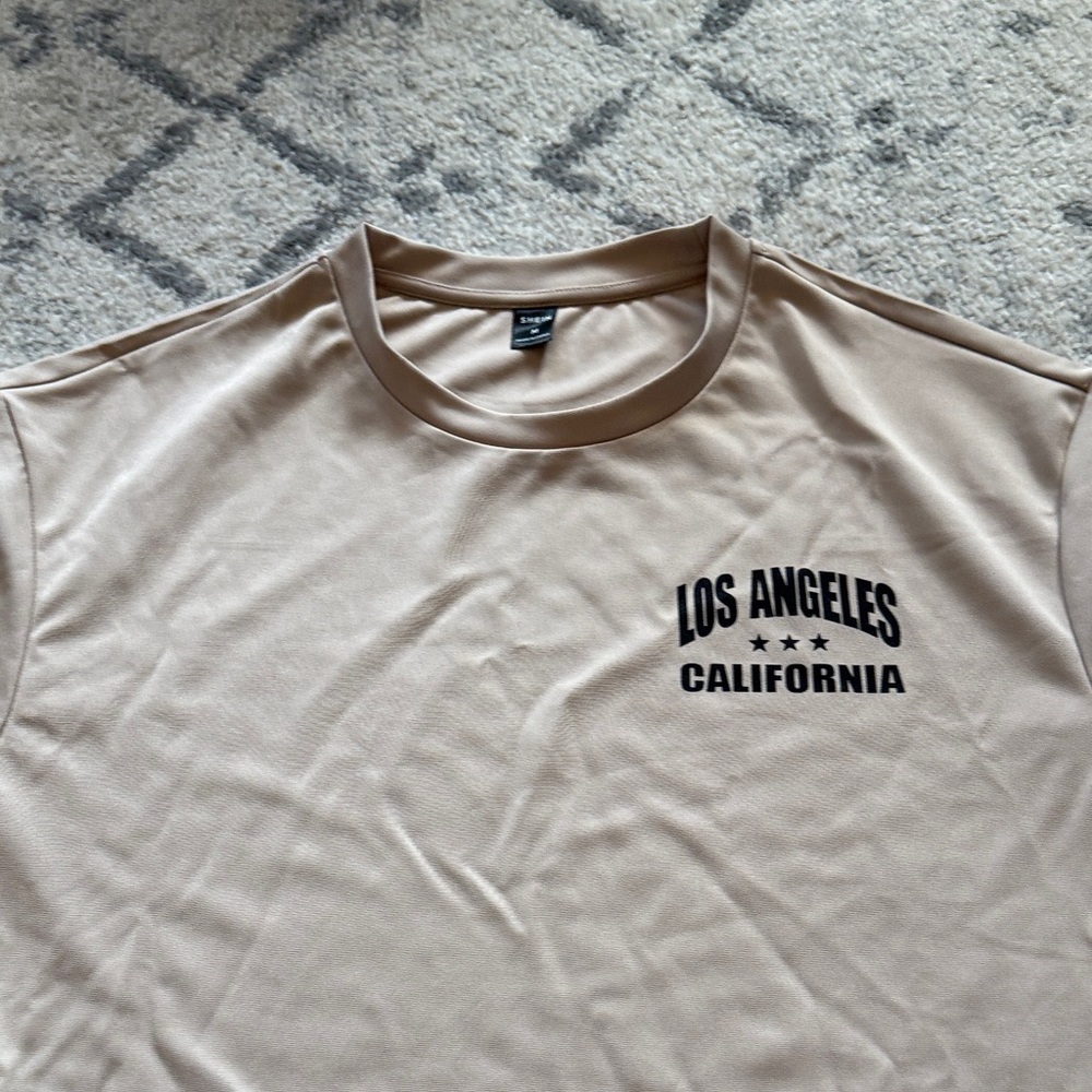 Shein Los Angeles California Tan Men's Shirt